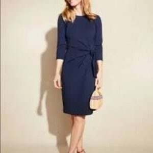 NEW J.McLaughlin Velda Dress Sz M Winter Navy Stretch